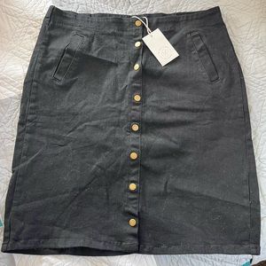 Cute Black Denim Skirt - Main Street Exchange (NWT)